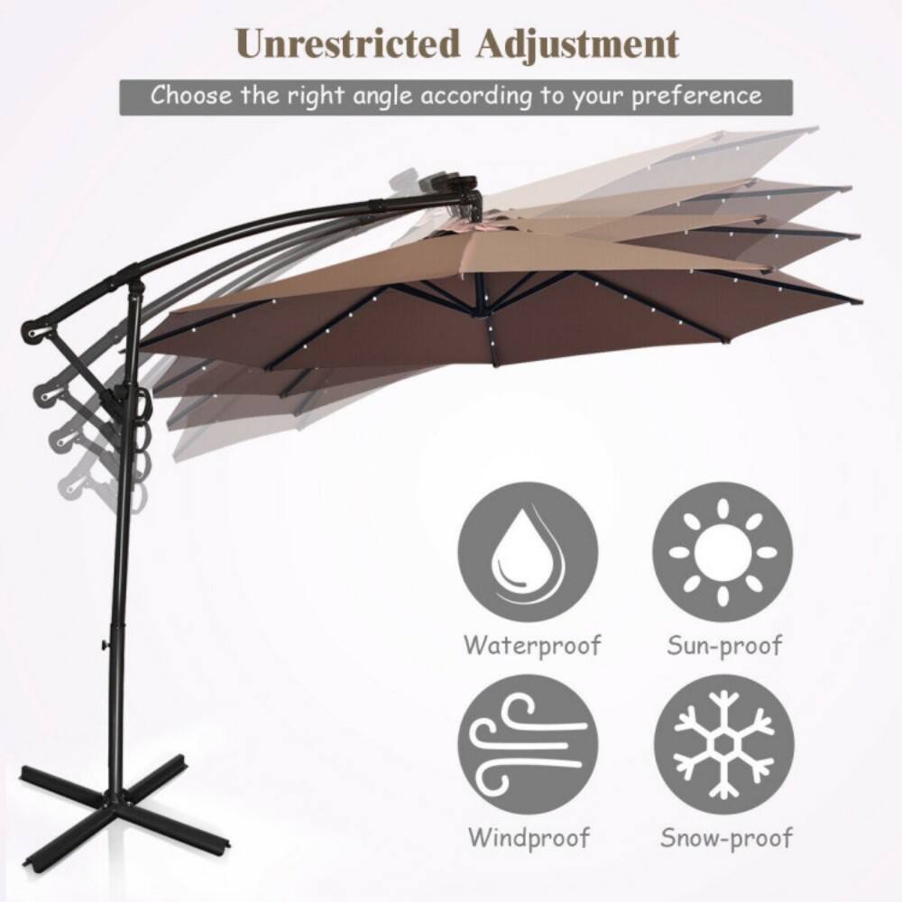 Unrestricted Adjustment  
Choose the right angle according to your preference  

Waterproof  
Sun-proof  
Windproof  
Snow-proof