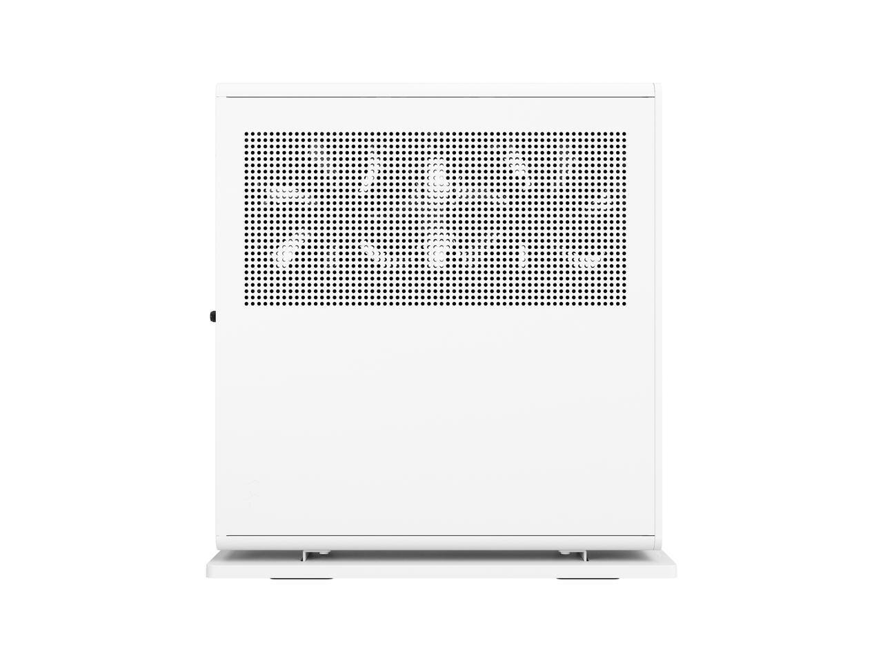 Alt View 5. Fractal Design - Fractal Design Ridge White Mini-ITX Slim Small Form Factor Console PC Case with PCIe 4.0 Riser - White.
