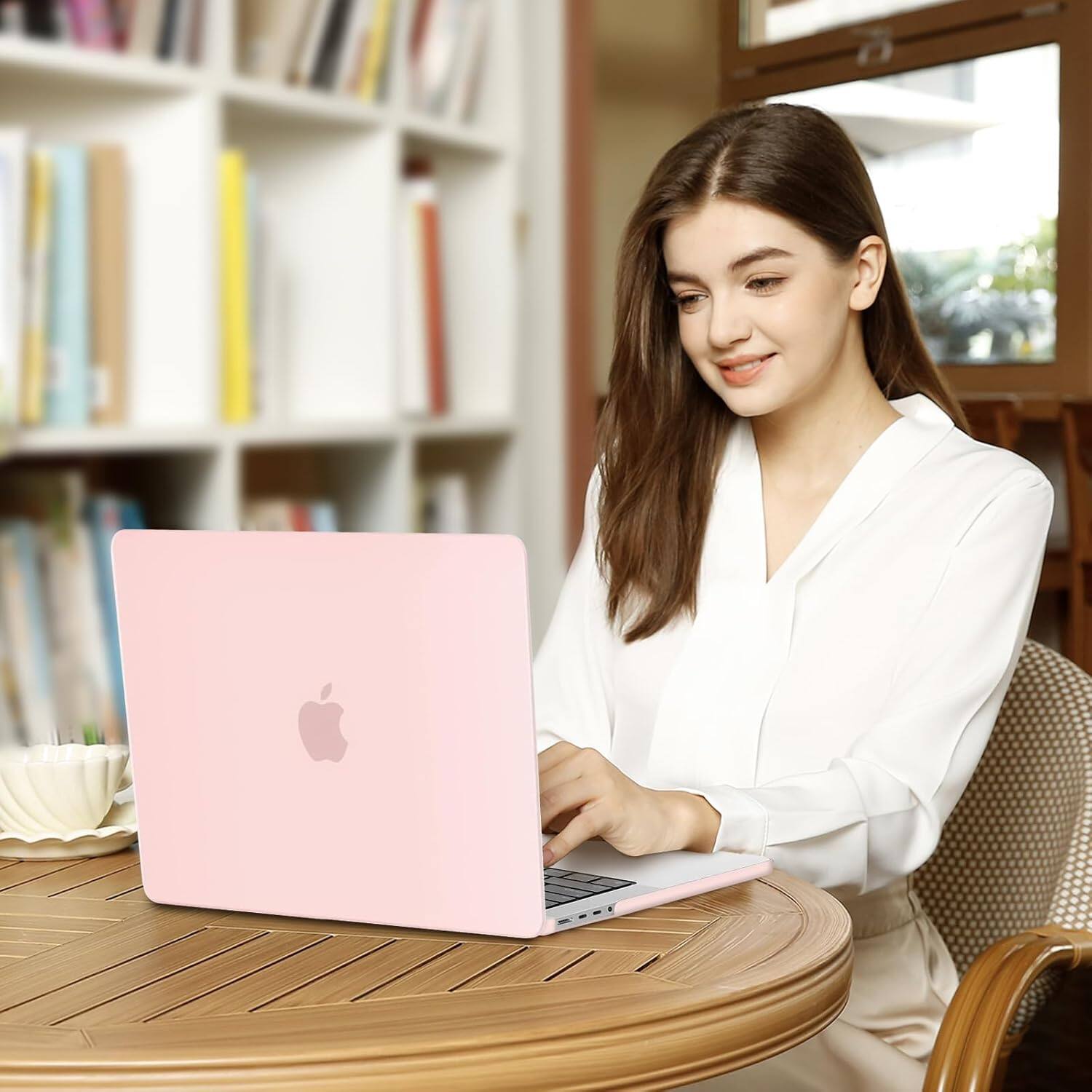 Alt View 2. mosiso - Case for MacBook Pro 14 inch Case M5 M4 M3 M2 M1 2026-2021 A3427 A3426 A3434 A3112 A3185 A3401 A2918 A2992 A2779 A2442 - Chalk Pink.