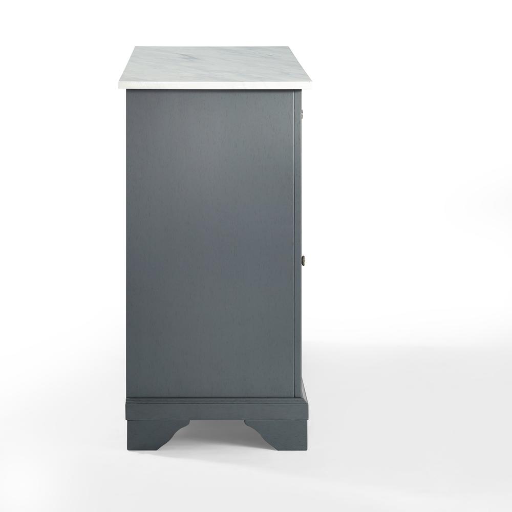 Left. Crosley Furniture - Avery Kitchen Island - Distressed Gray.
