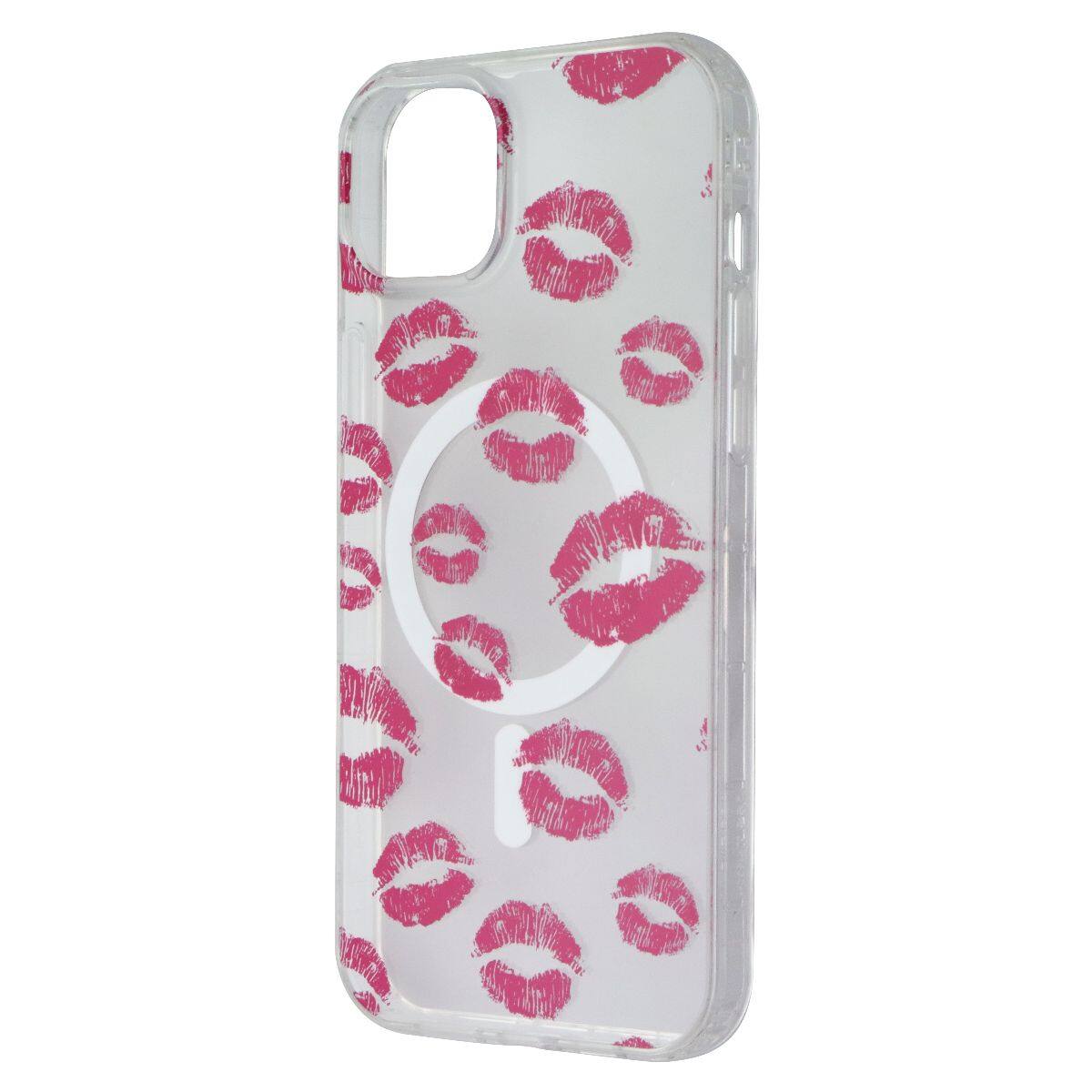 Front. Mybat Pro - MyBat Pro Mood Series Hard Case for MagSafe for iPhone 15 Plus - Kisses/Clear - Multicolor.