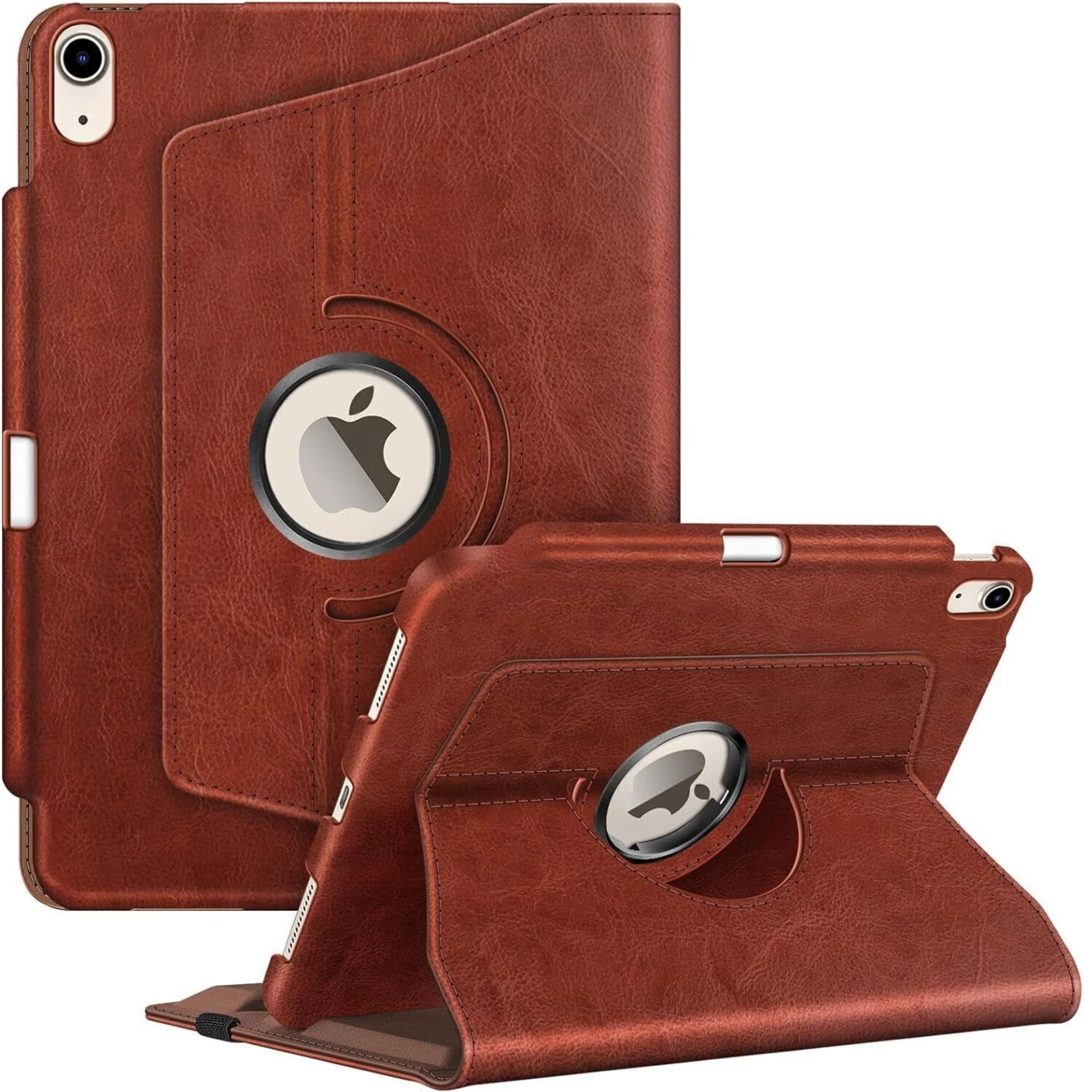 Kitcheniva - Rotating 360 Degree Stand Case For iPad Air 13 Inch M3 2025 With Pencil Holder - Brown