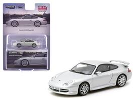 Porsche 911 GT3 (996) "Global64" Series 1/64 Diecast Model by Tarmac Works - Silver Metallic