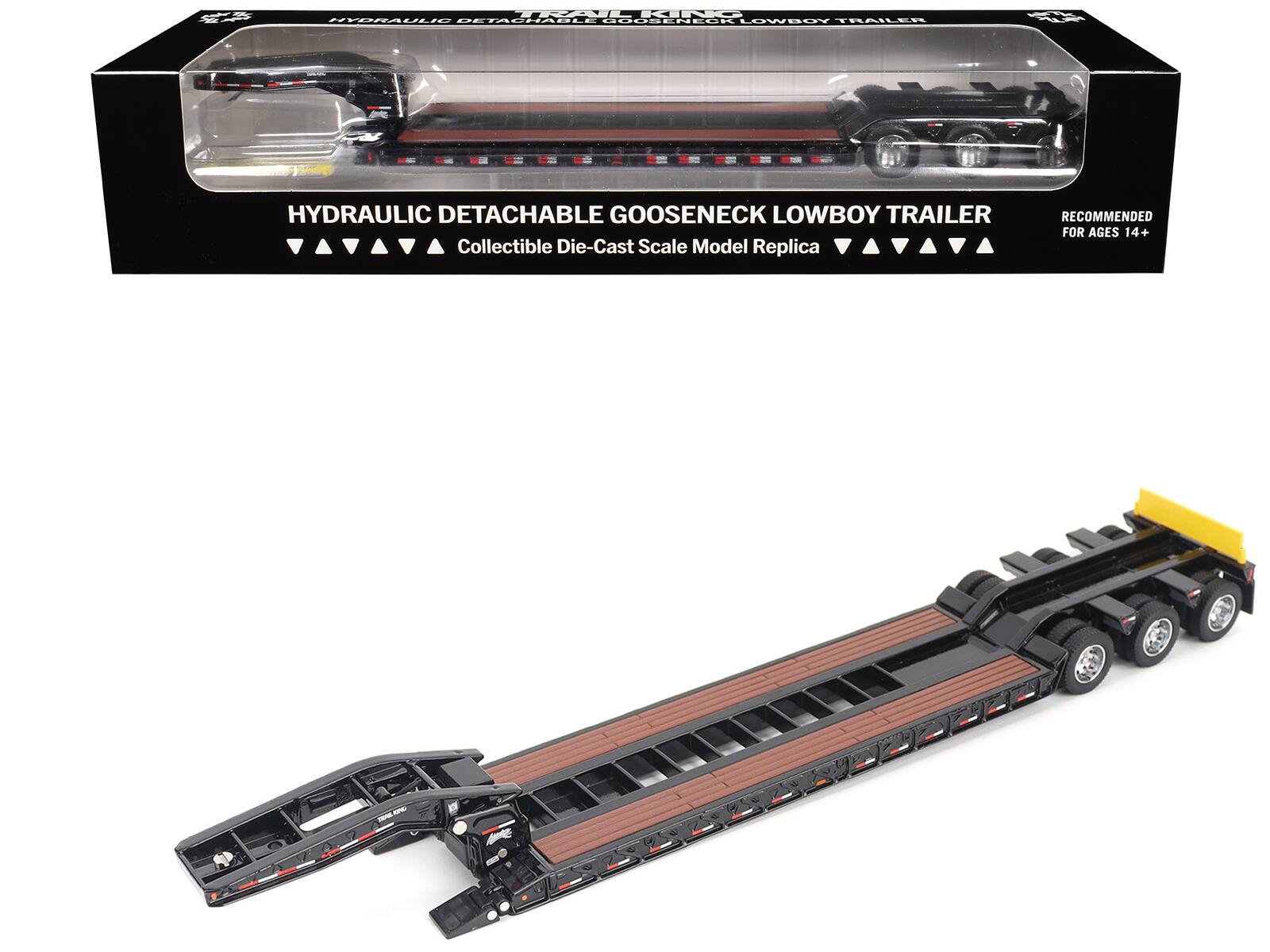"Trail King TK120 Hydraulic Detachable Gooseneck Lowboy Trailer Black ""Transport Series"" 1/50 Model by Diecast Masters" price history on PriceWatchPro