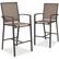 Front. Best Choice Products - Best Choice Products Outdoor Barstools Set of 2, Bar Height Patio Chairs w/ All-Weather Mesh - Brown/Brown - Brown/Brown.