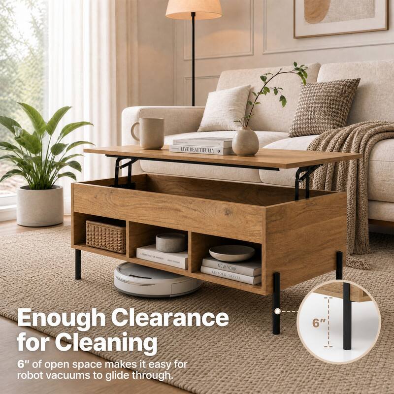 LIVE BEAUTIFULLY  
NEW YORK KINFOLK TRAVEL  

Enough Clearance for Cleaning  
6" of open space makes it easy for robot vacuums to glide through.
