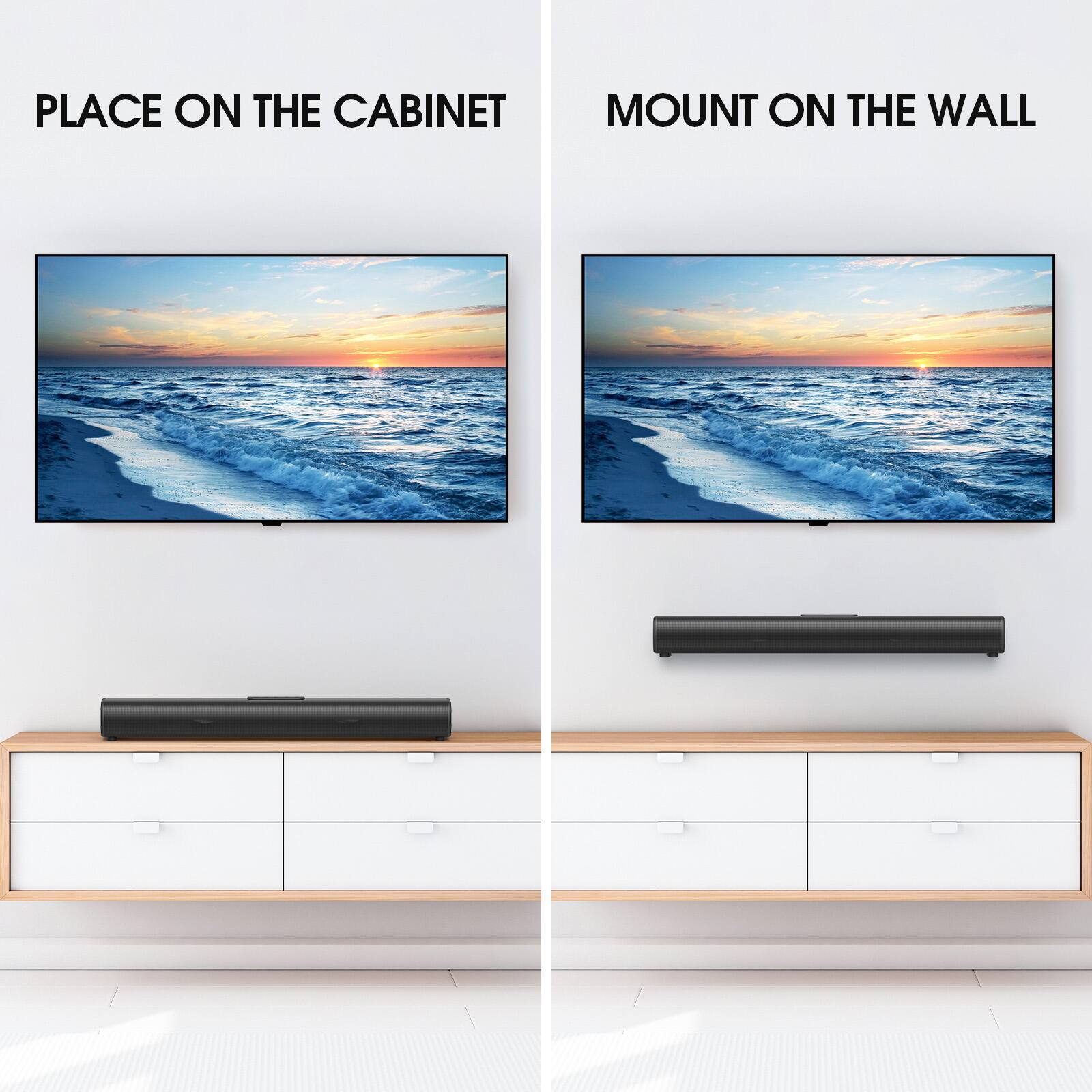 PLACE ON THE CABINET

MOUNT ON THE WALL