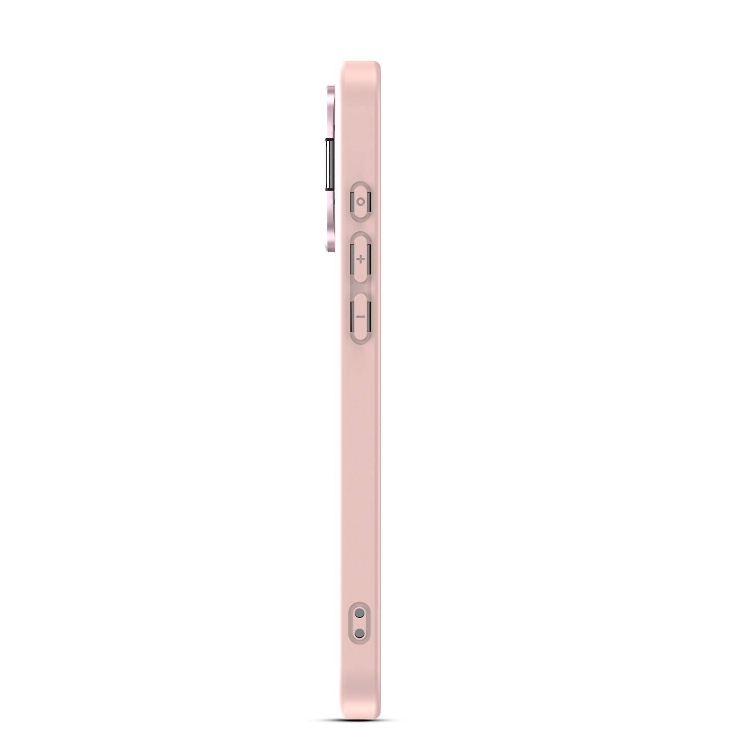 Left. Mybat - MyBat InFrame MagSafe Case with Kickstand for Apple iPhone 16 Pro Max - Pink - Clear/Pink.