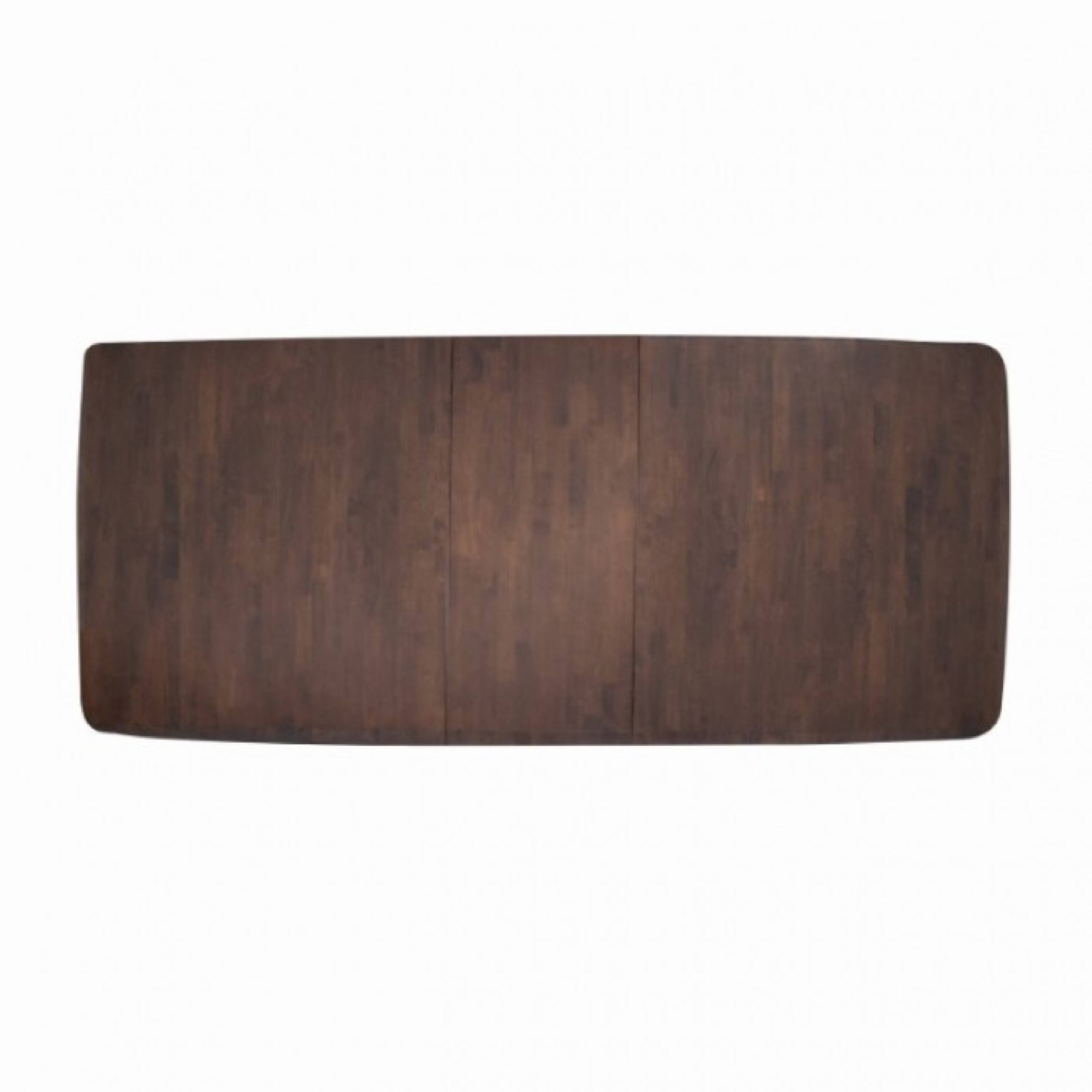 Alt View 3. Manhattan Lane - Viki 7pc Dining Table Set, Extendable, Ivory Fabric Chairs, Brown Wood - Walnut Brown, Ivory.