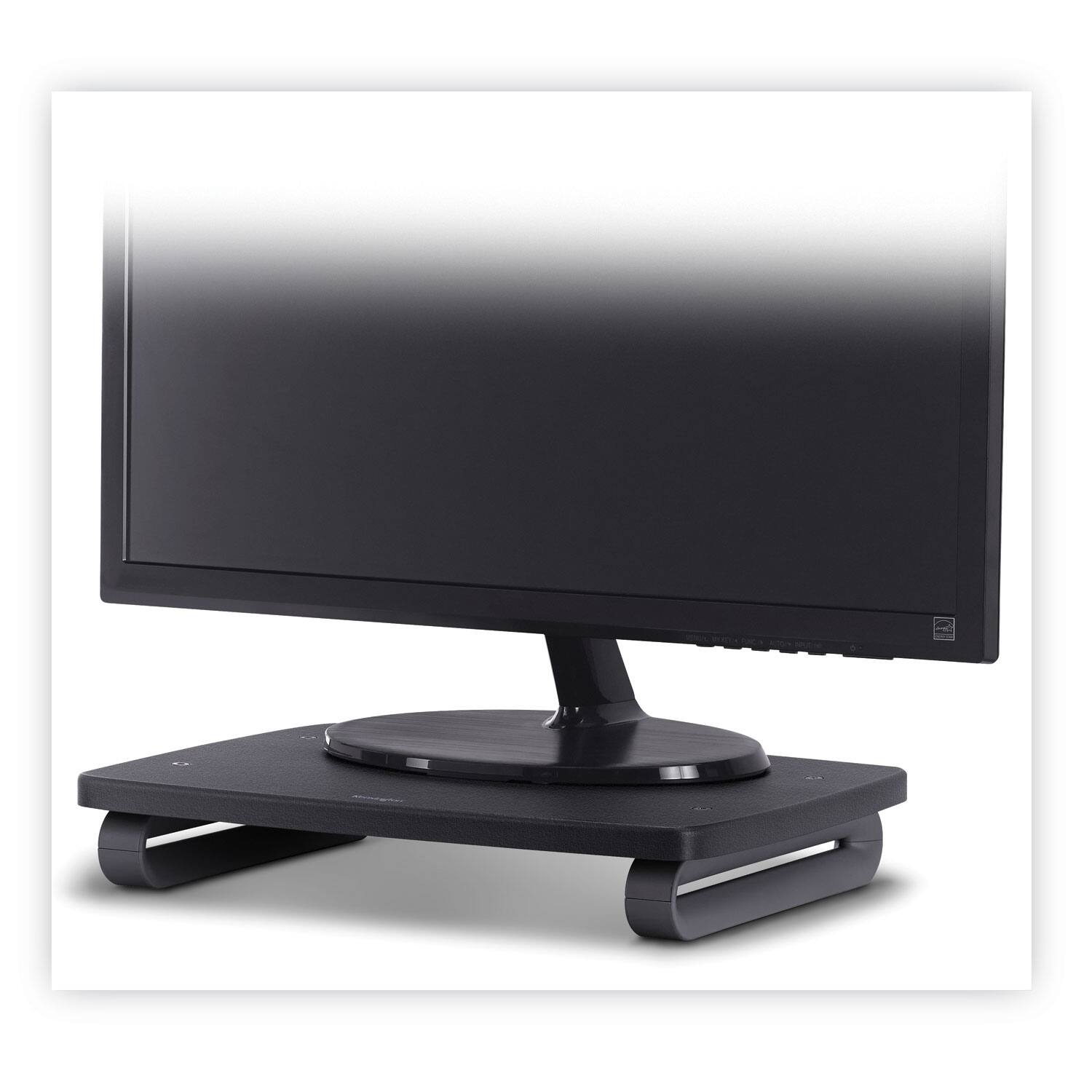 Alt View 2. Kensington - Kensington K52786WW SmartFit 16.2 in. x 2.2 in. x 3 in. to 6 in. Monitor Stand Plus - Black.