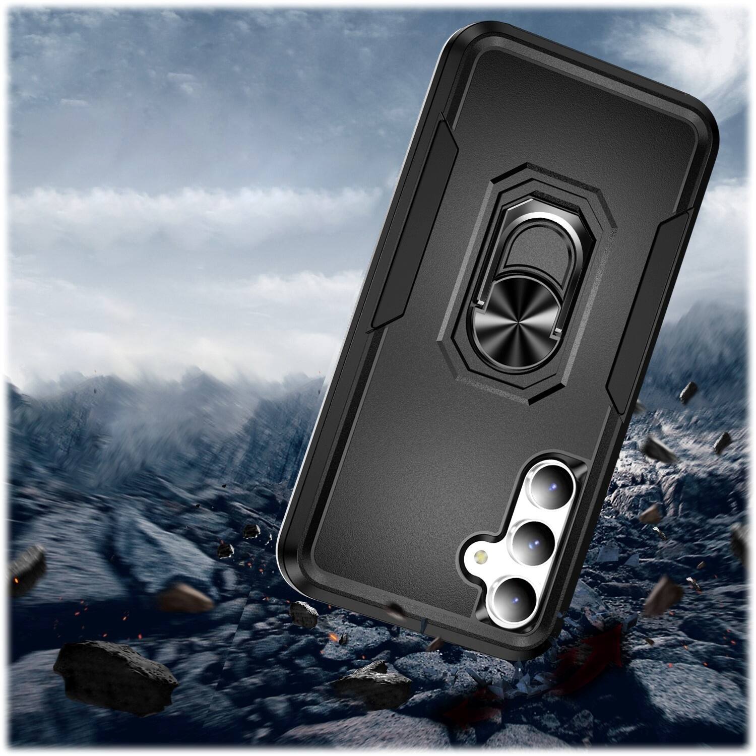 Alt View 15. SaharaCase - Military Kickstand Series Case for Samsung Galaxy S23 FE - Black.