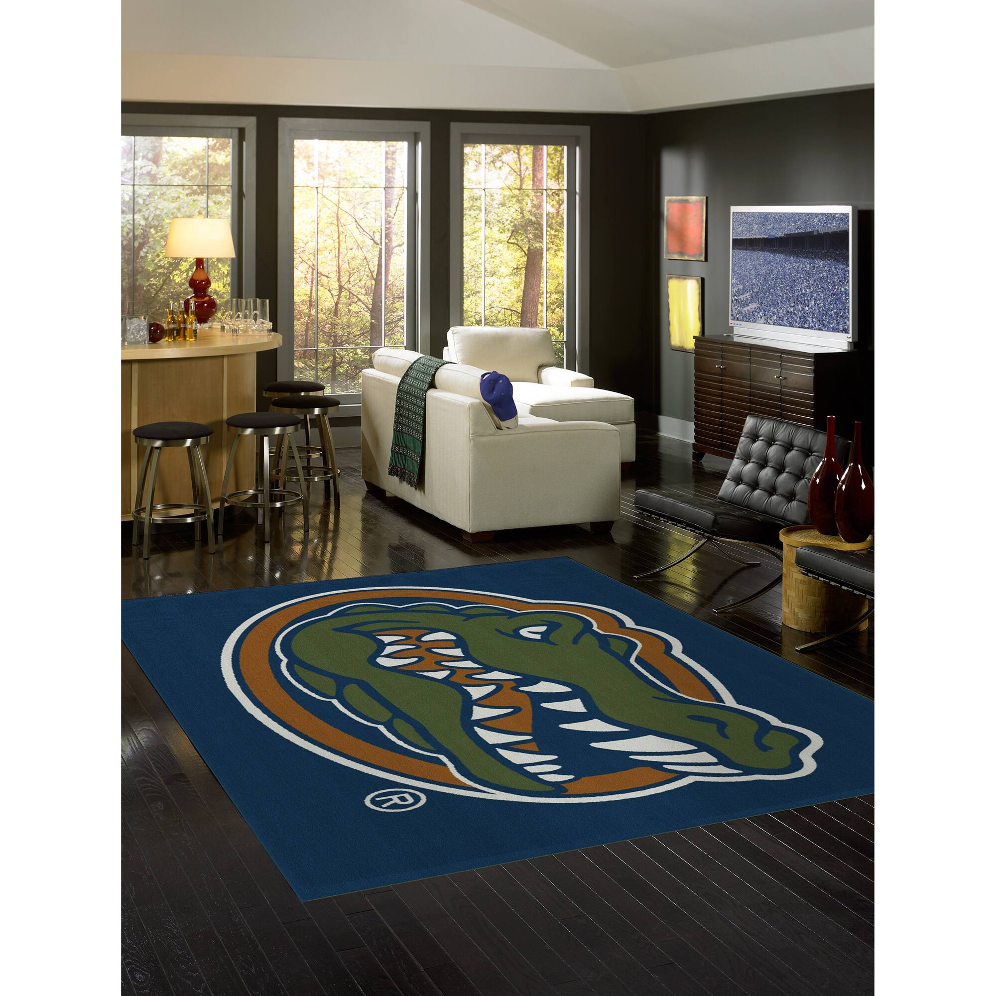 Alt View 1. Imperial - Florida Gators 7'8'' x 10'9'' Spirit Rug - Black.