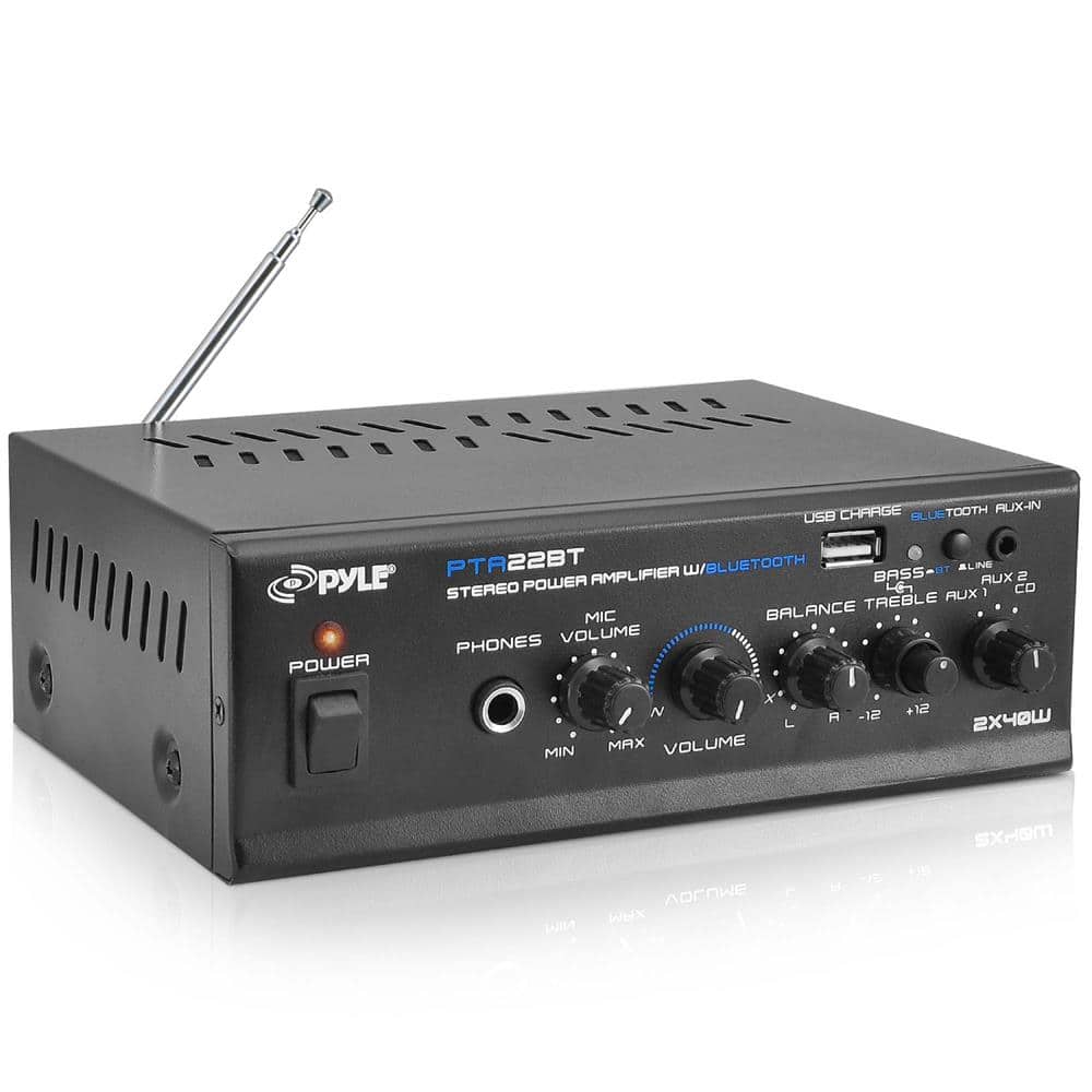 PYLE - Bluetooth Home Audio Amplifier - Black