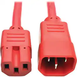 Eaton Tripp Lite Series Power Cord C14 to C15 - Heavy-Duty, 15A, 250V, 14 AWG, 3 ft. (0.91 m), For PDU, UPS - 250 - Red