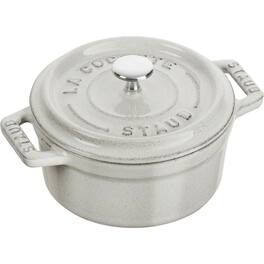 Staub - Cast Iron .25-qt Mini Round Cocotte - White Truffle