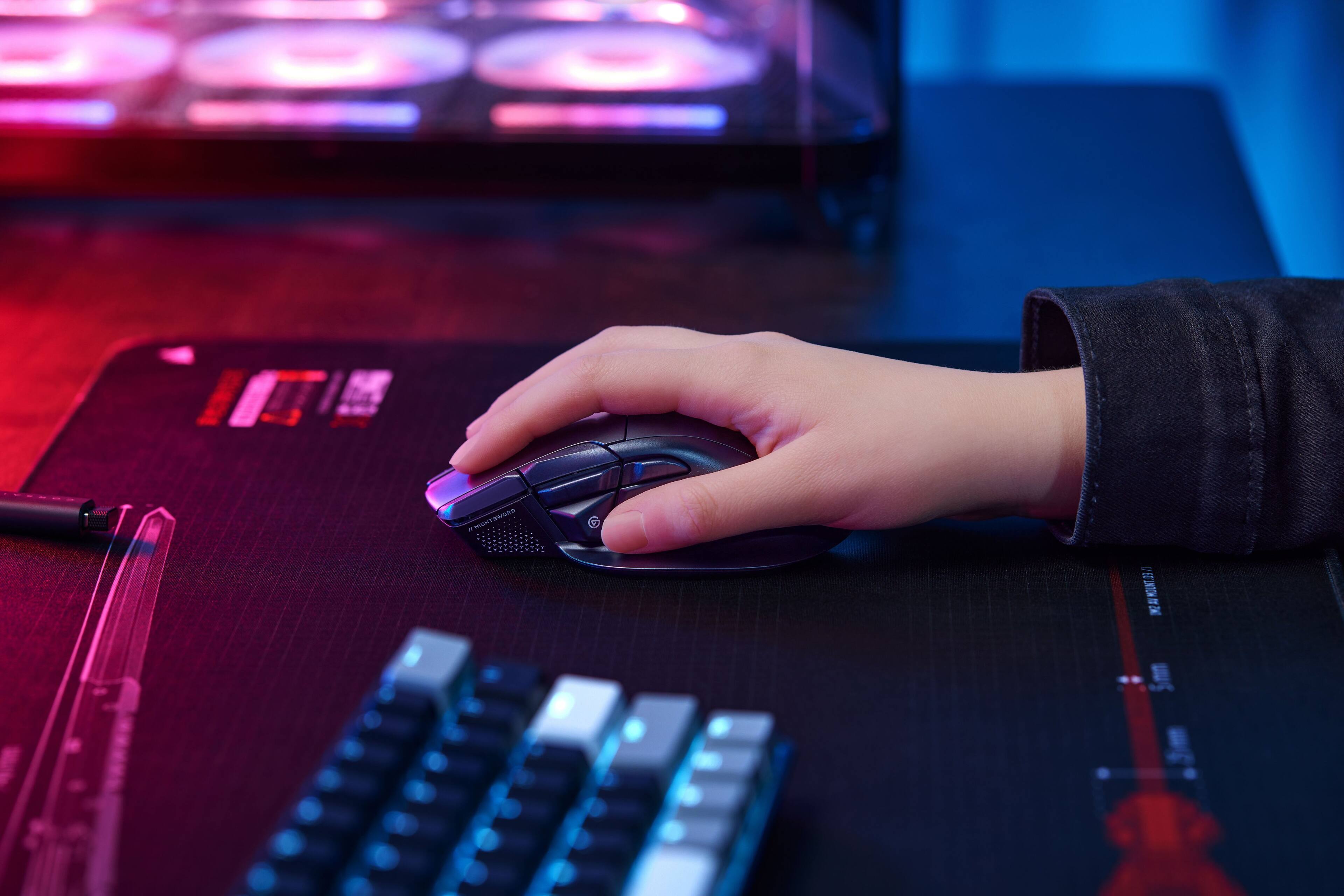 Alt View 14. CORSAIR - NIGHTSWORD v2 WIRELESS SD Stream Deck Gaming Mouse - Black.