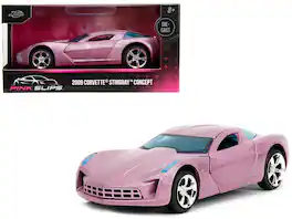 Jada - 2009 Chevrolet Corvette Stingray Concept Tinted Windows "Pink Slips" Series 1/32 - Pink Metallic With Blue