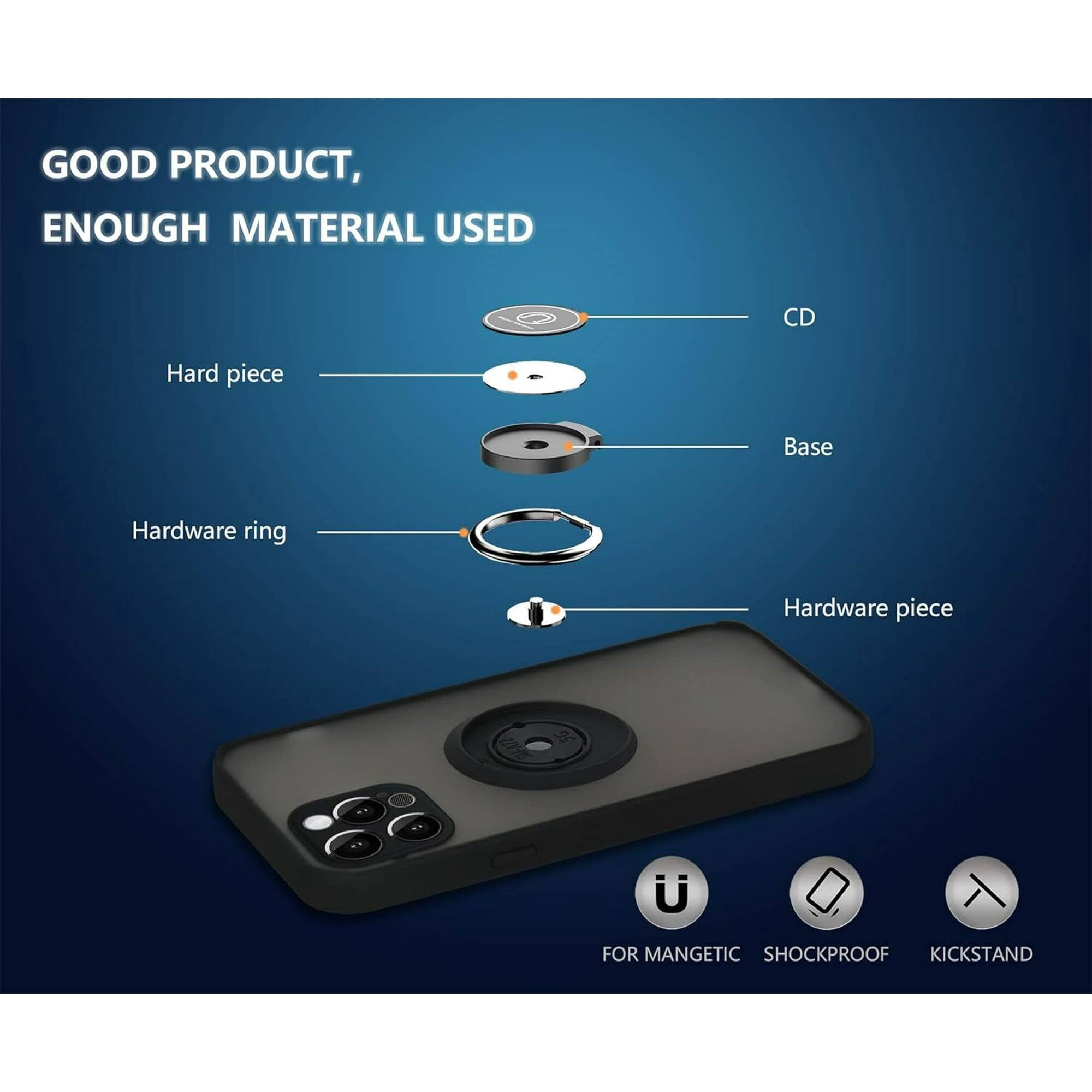 GOOD PRODUCT, ENOUGH MATERIAL USED
CD
Hard piece
Base
Hardware ring
Hardware piece
FOR MANGETIC
SHOCKPROOF
KICKSTAND