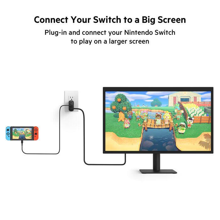 Connect Your Switch to a Big Screen

Plug-in and connect your Nintendo Switch to play on a larger screen