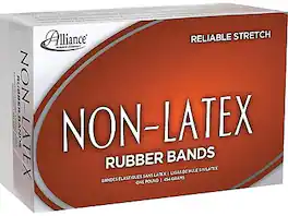 Alliance - Non-Latex Multi-Purpose #64 Rubber Bands, 3-1/2" x 1/4", Non-Latex, 380/Box (37646) - Orange