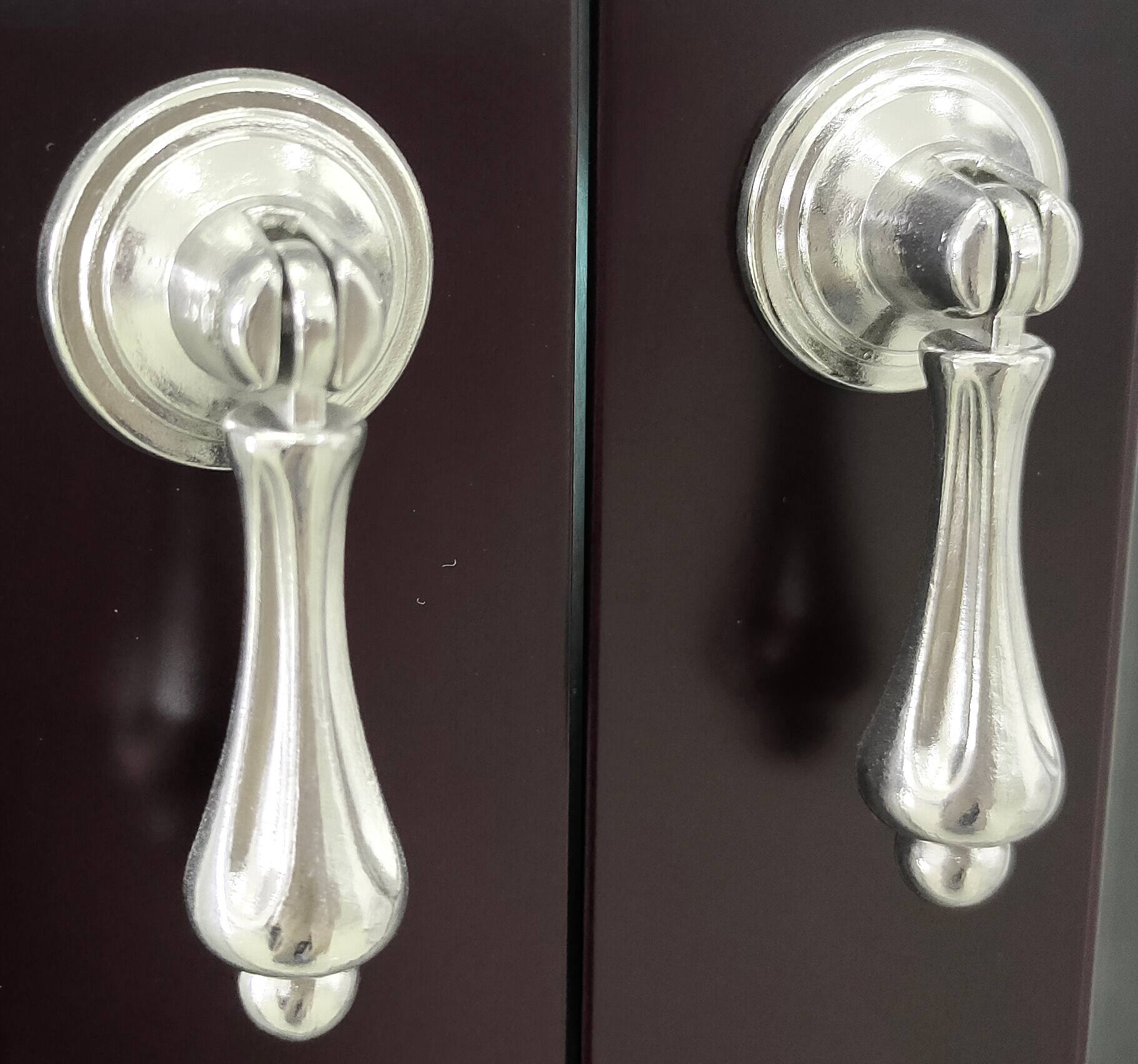 Alt View 1. Kings Brand Furniture - Kings Brand Furniture - Curio Accent Storage Cabinet with Doors, Glass Shelves & Drawers - Dark Red.