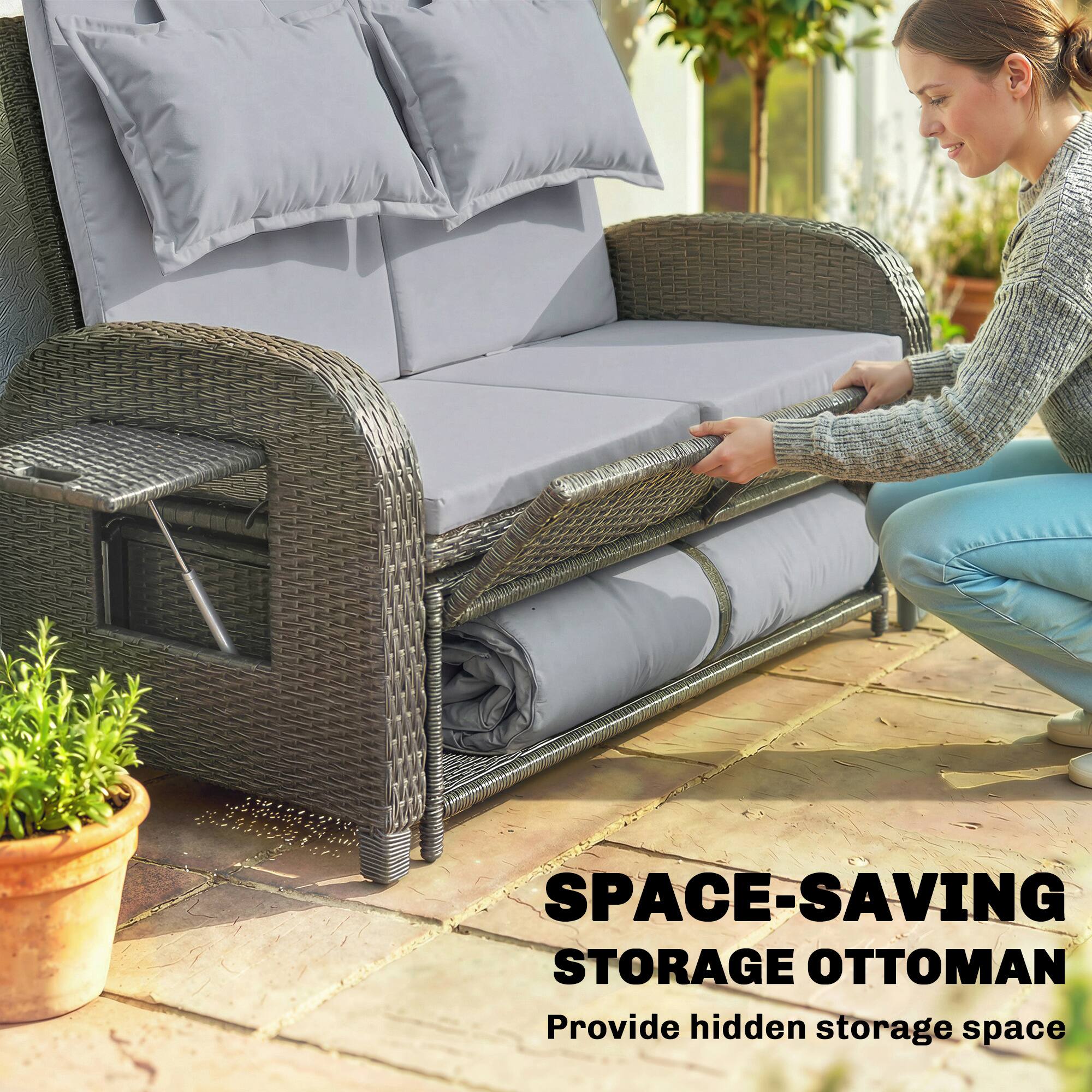 SPACE-SAVING STORAGE OTTOMAN  
Provide hidden storage space