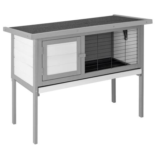 Alt View 7. Winado - Wooden Chicken Coop Rabbit Hutch 1PC Single Deck for Indoor Outdoor Garden Bunny Cage Small Pet Animal Poultry Cage - Gray.