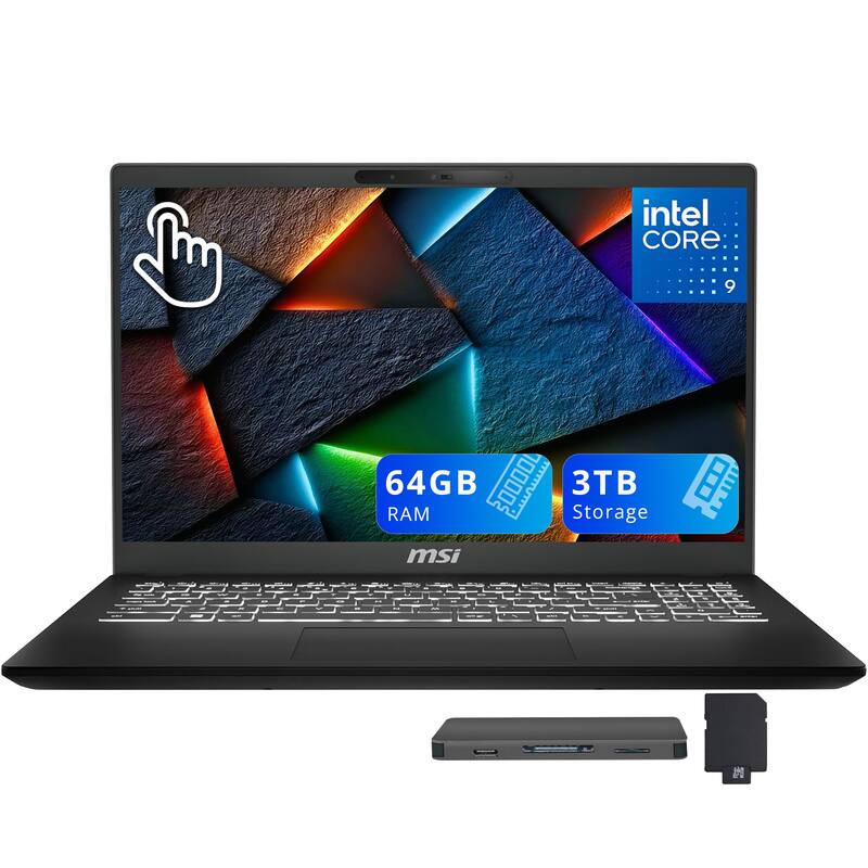 Intel Core 9  
64GB RAM  
3TB Storage  
MSI