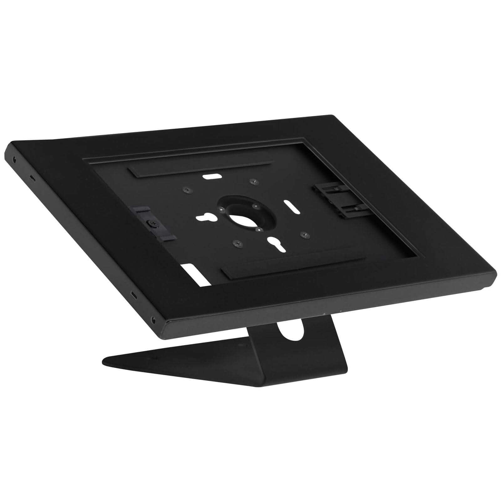 Alt View 4. Mount-It! - Anti‑Theft Tablet Countertop Stand for iPad, iPad Air & iPad Pro with Adjustable Tilt & 90° Base Rotation, Black - Black.