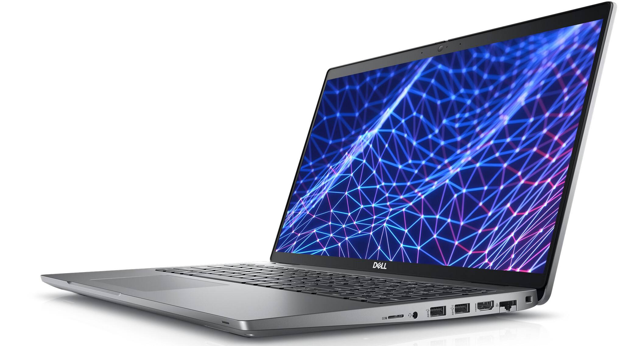 Left. Dell - Latitude 5530 Notebook Laptop PC | Intel Core i5-12th | 15.6" FHD Touchscreen | 16GB RAM + 256GB NVMe | WebCam | Win 11. - Silver.