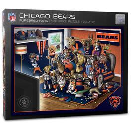 YouTheFan - Chicago Bears Purebred Fans 18'' x 24'' A Real Nailbiter 500-Piece Puzzle - Multicolor