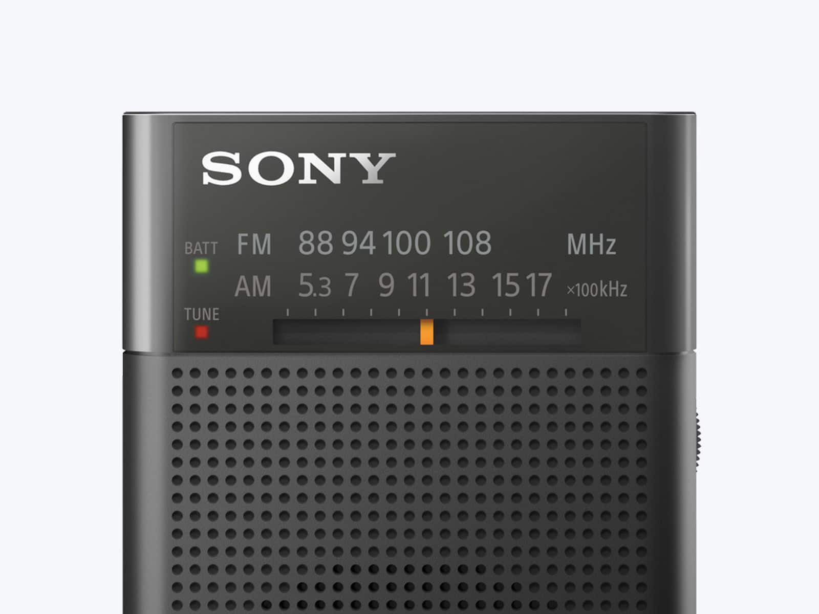 Front. Sony - Portable AM/FM Radio with Speaker - Black.