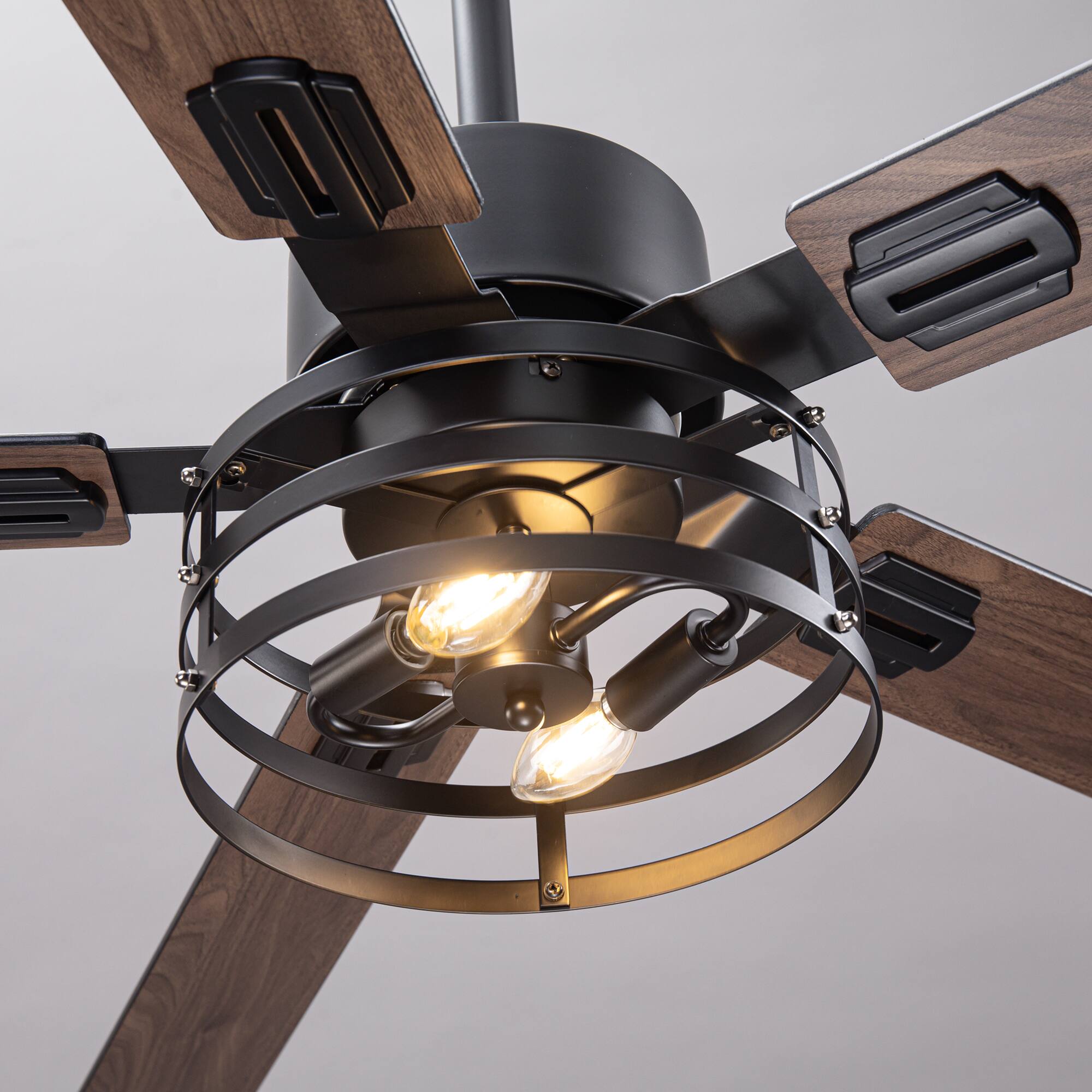 Alt View 9. Vaczon - 60" Modern Smart Ceiling Fan with Remote and APP Control, 6-Speed Reversible Blades - Matte Black.