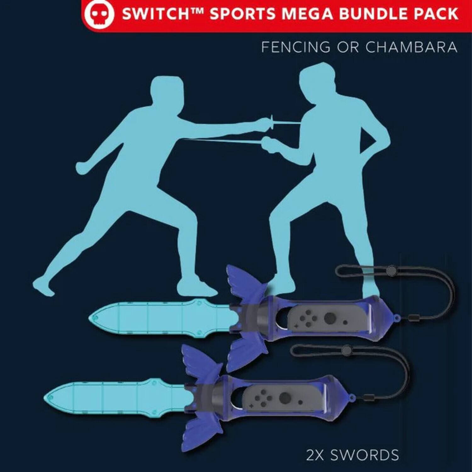 SWITCH SPORTS MEGA BUNDLE PACK  
FENCING OR CHAMBARA  
2X SWORDS