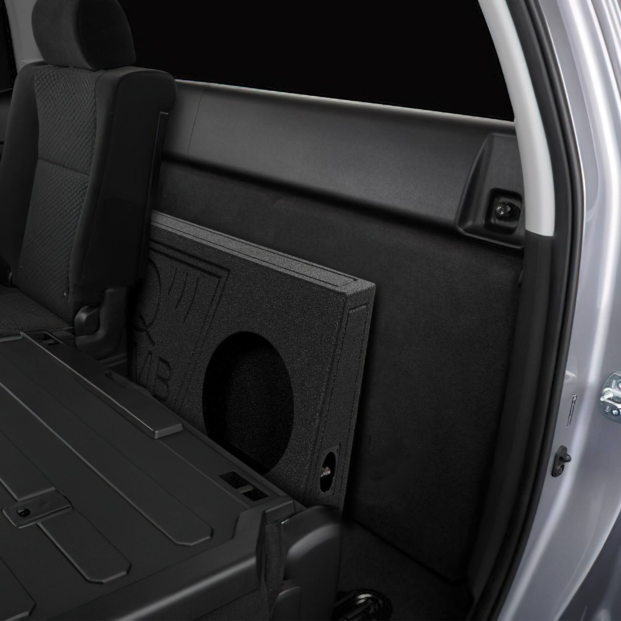 Alt View 2. QPower - Q Power QBomb 10 Inch Single Vented Subwoofer Sub Box with Black Bedliner Spray - Black.