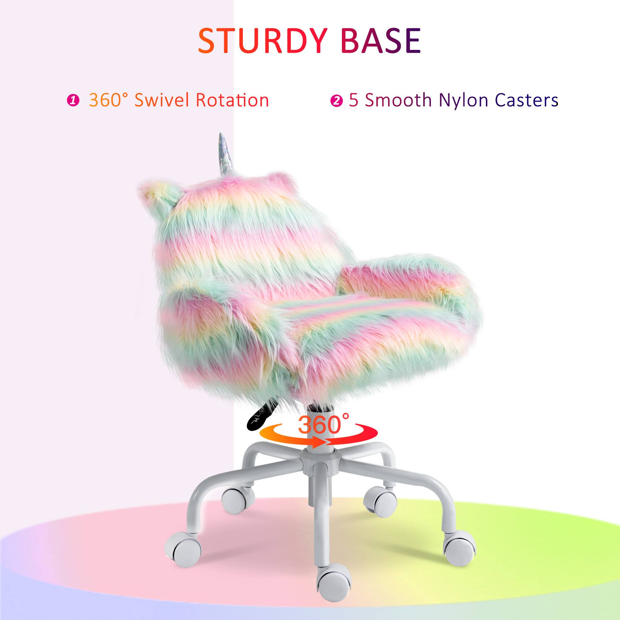 STURDY BASE
1. 360° Swivel Rotation
2. 5 Smooth Nylon Casters
360°