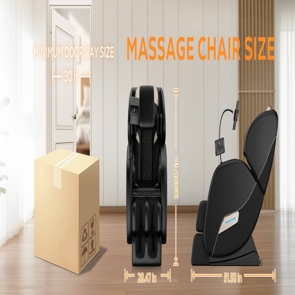 MINIMUM DOORWAY SIZE MASSAGE CHAIR SIZE  
30 in  
39.37 in  
28.47 in  
51.58 in
