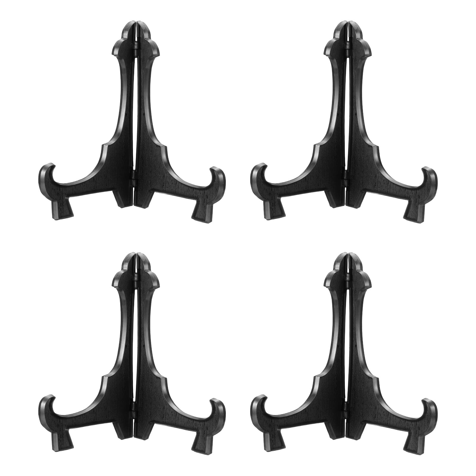 Unique Bargains - 4pcs Acrylic Easels Plate Stands 7.09 Inch Folding Display Holder for Frames Pictures Magazines - Black price history on PriceWatchPro