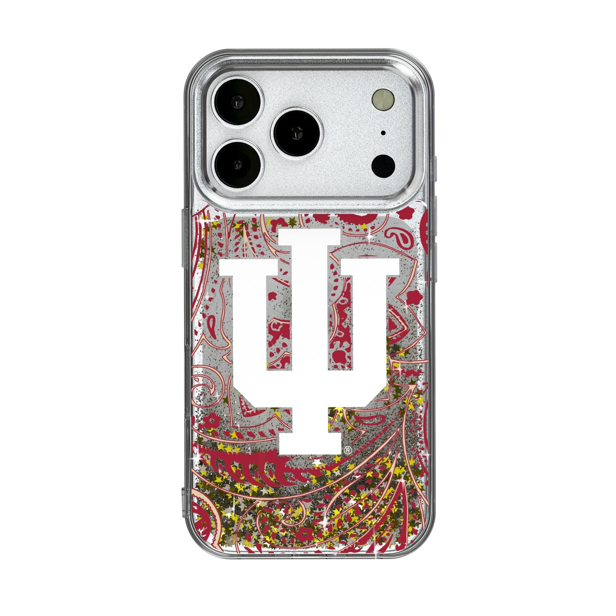 Keyscaper - NCAA - Indiana Hoosiers iPhone Glitter Paisley Design Case - 17 Pro Max - Multicolor price history on PriceWatchPro
