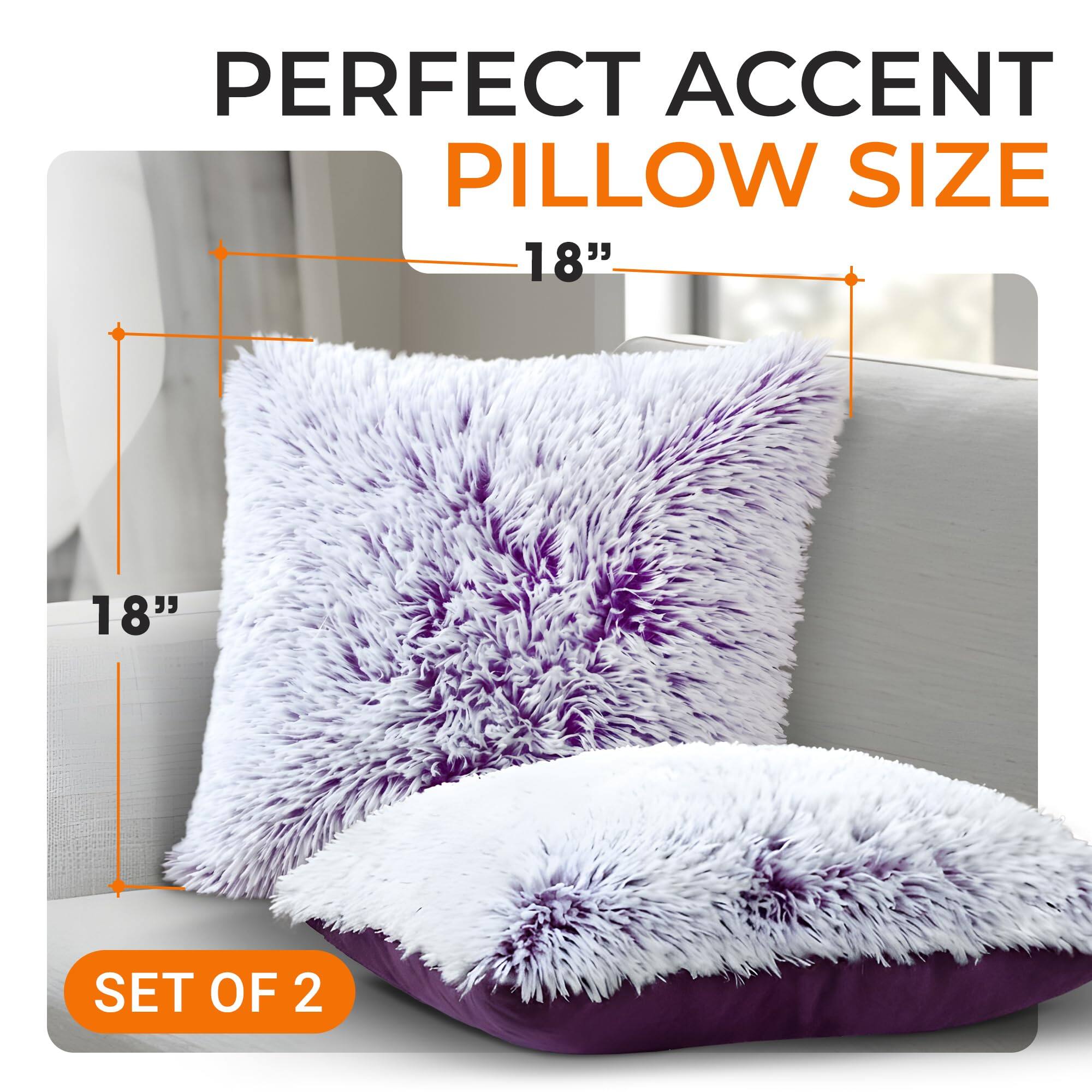 PERFECT ACCENT PILLOW SIZE 18"  
18"  
SET OF 2