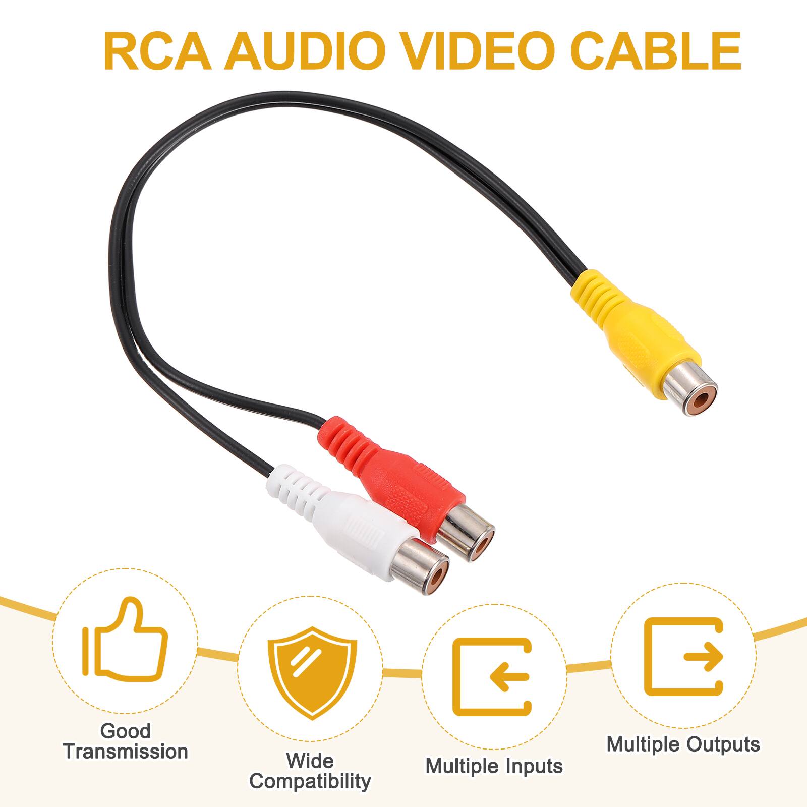 RCA AUDIO VIDEO CABLE

- Good Transmission
- Wide Compatibility
- Multiple Inputs
- Multiple Outputs