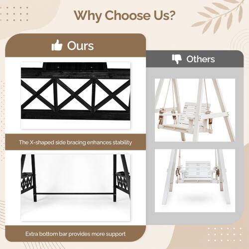 Why Choose Us?

Ours
- The X-shaped side bracing enhances stability
- Extra bottom bar provides more support

Others