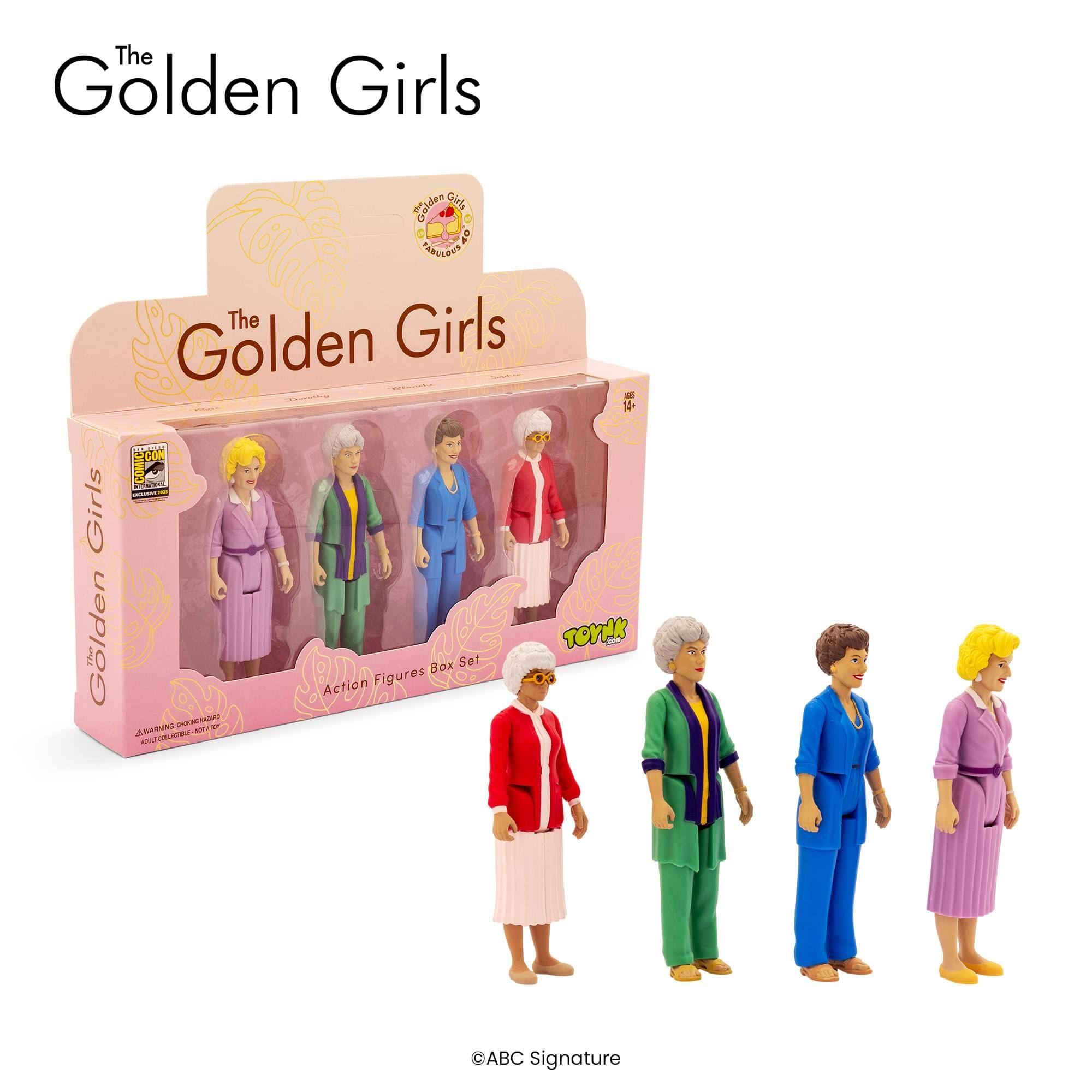 Toynk The Golden Girls 3.75 Inch Retro Action Figure Box Set Multi ...