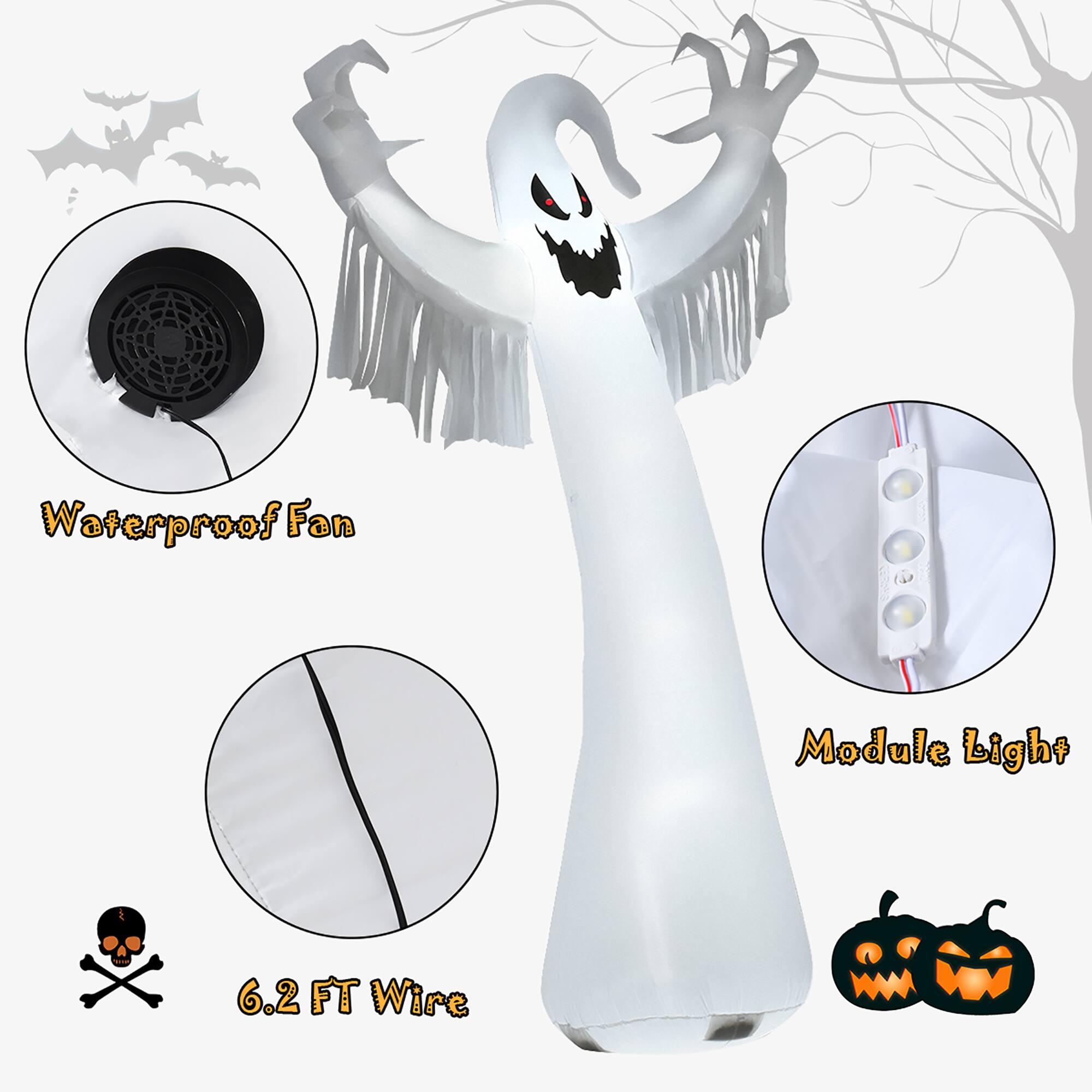 Waterproof Fan Module Light 6.2 FT Wire