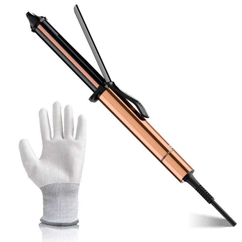 NICEBAY - Curling Iron Wand, 1 inch Curling Wand, Hair Curling Wand - Gold