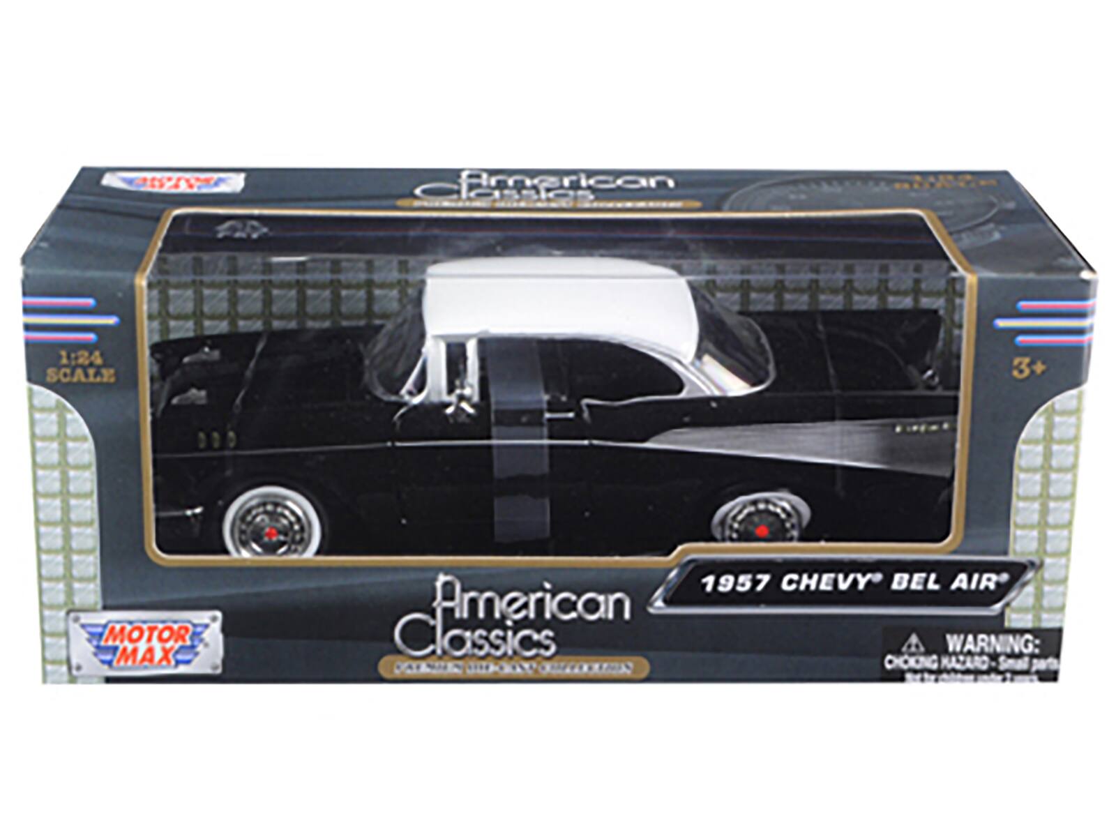 American Classics 1:24 SCALE 3+ MOTOR MAX 1957 CHEVY BEL AIR American Classics WARNING: CHOKING HAZARD - Small parts