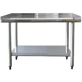 Sportsman Pro-Series - Upturned Edge Stainless Steel Work Table 24 x 36 Inches - Silver