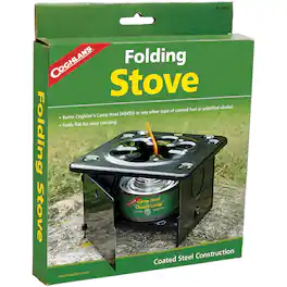 Coghlan’s - Coghlan's Folding Stove, Burns Camp Heat, Canned Fuel, or Solidified Alcohol - Black