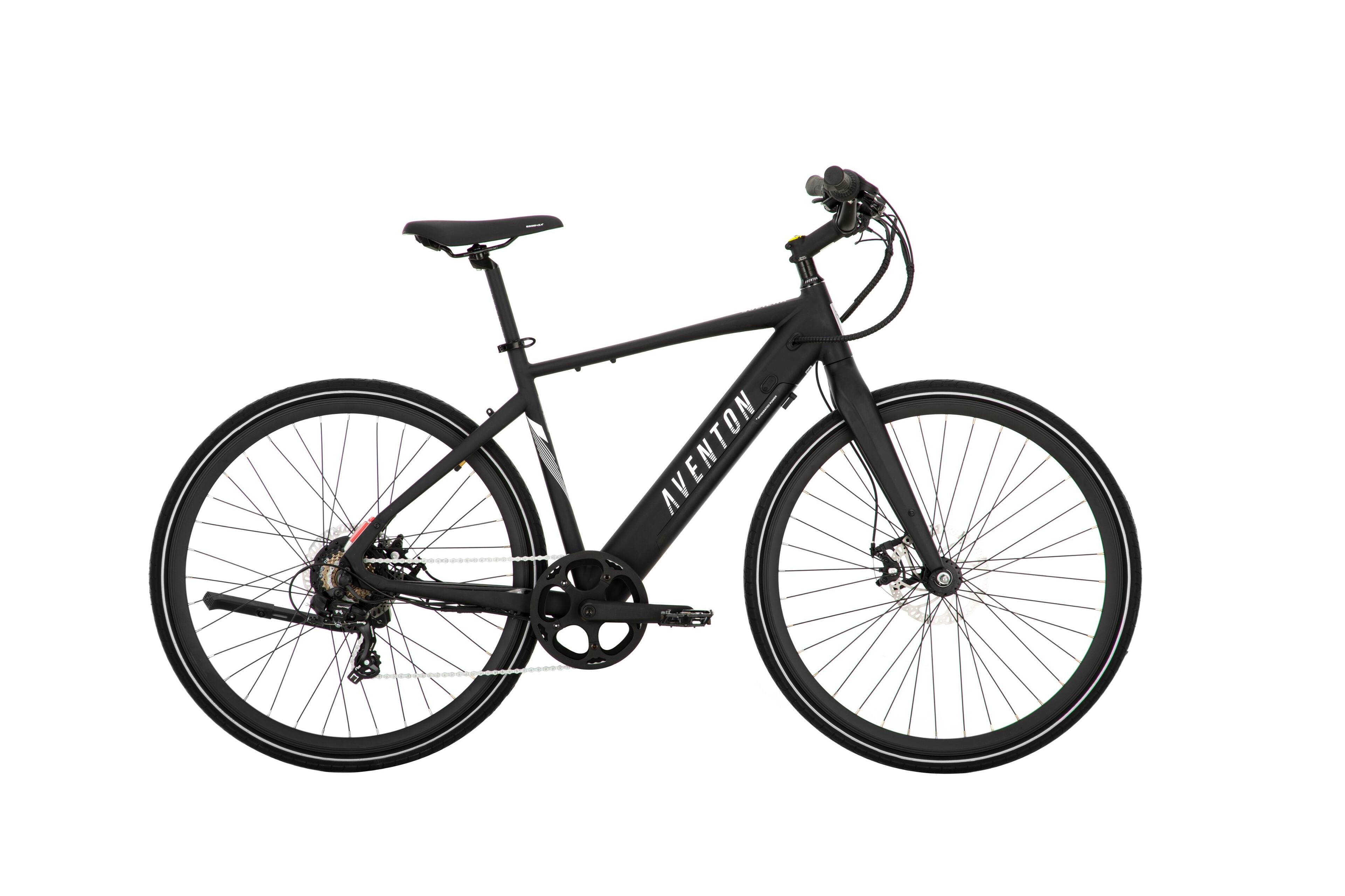 Front. Aventon - Soltera.2 Speed Step-Through Ebike w/46 mile Max Operating Range and 20 MPH Max Speed - Matte Midnight Black.