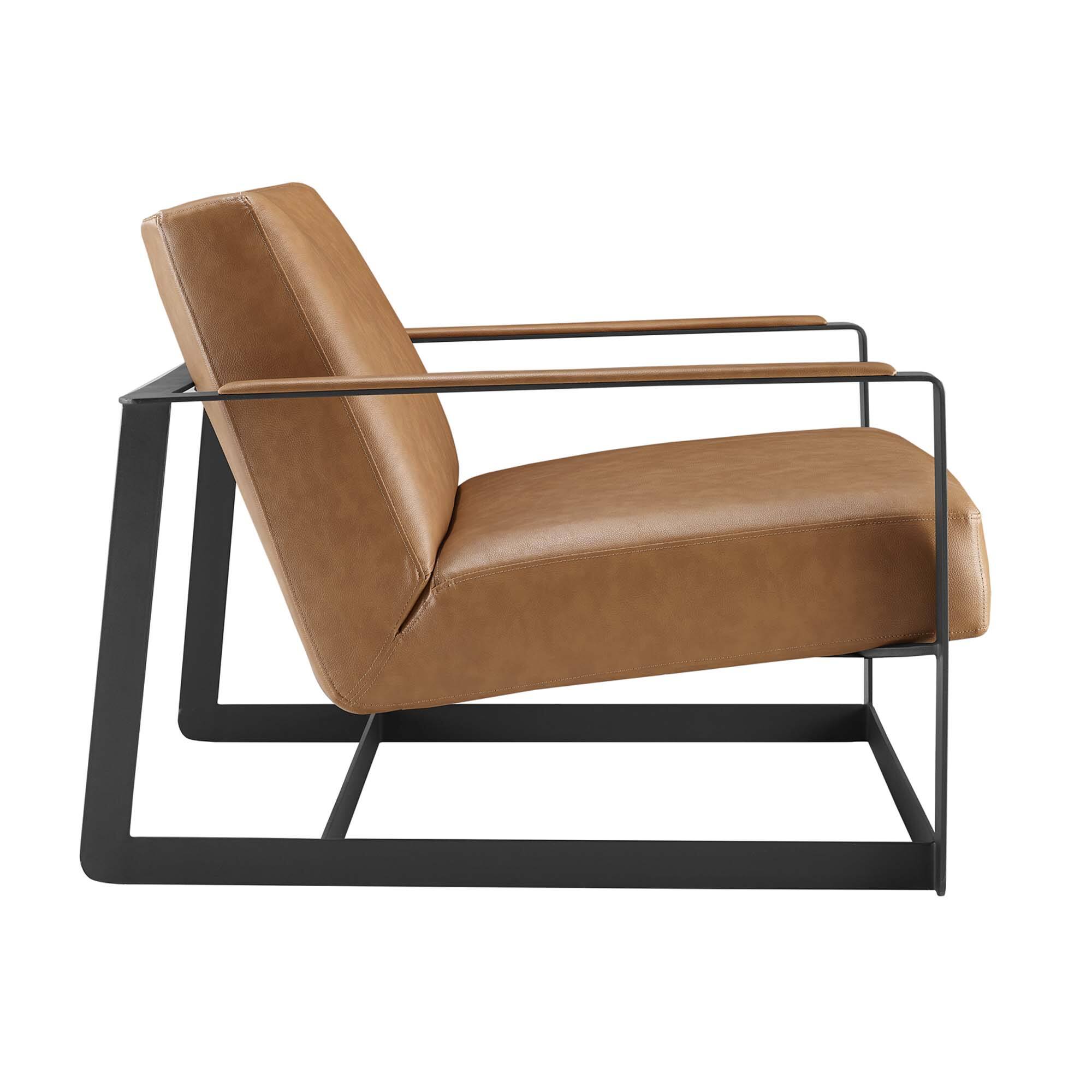 Alt View 1. Modway - Seg Vegan Leather Accent Chair by Modway - Tan.